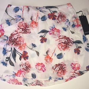 Forever 21 Flower Skater Skirt